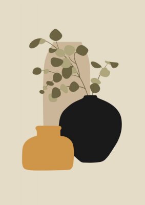 Poster  Graphiques végétaux minimalistes