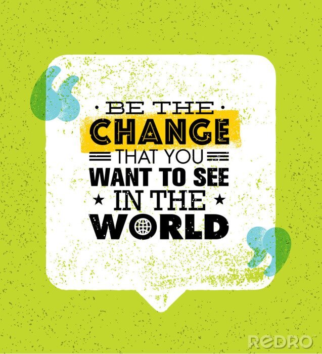 Poster  Graphiques verts sur le changement du monde