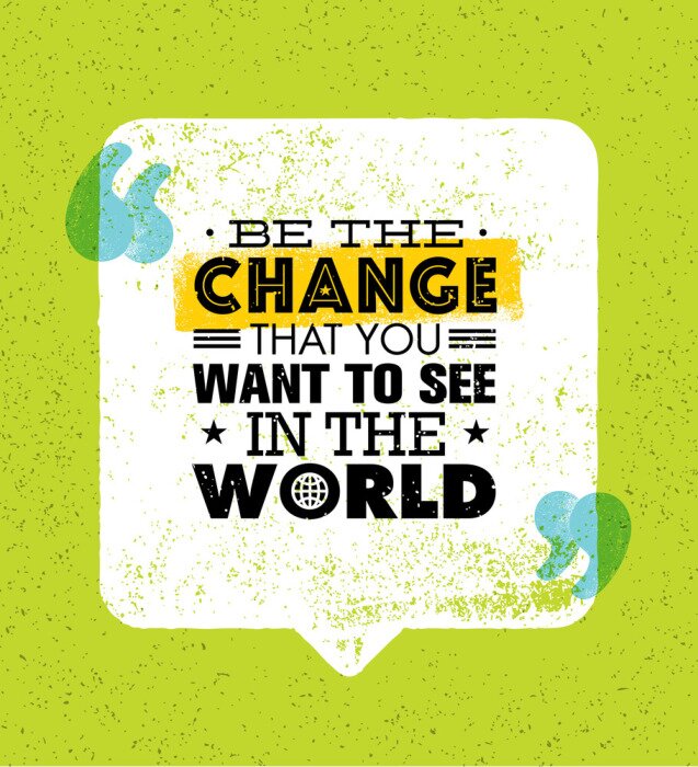 Poster  Graphiques verts sur le changement du monde