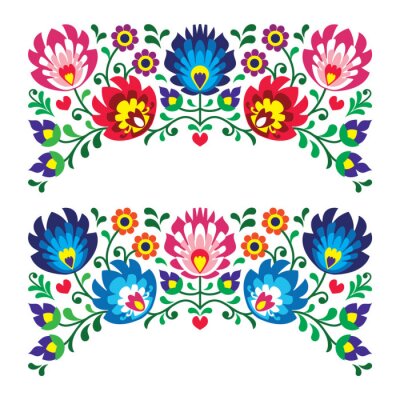 Poster  Graphismes avec ornements folkloriques