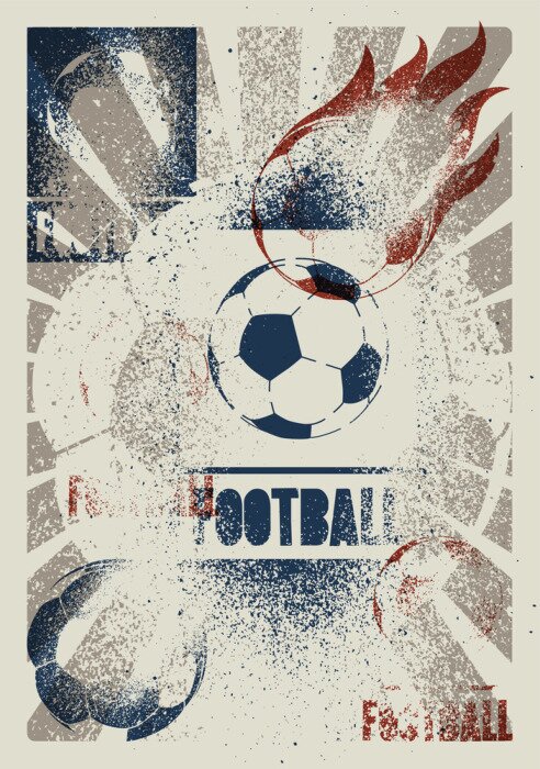 Poster  Graphismes de football grunge