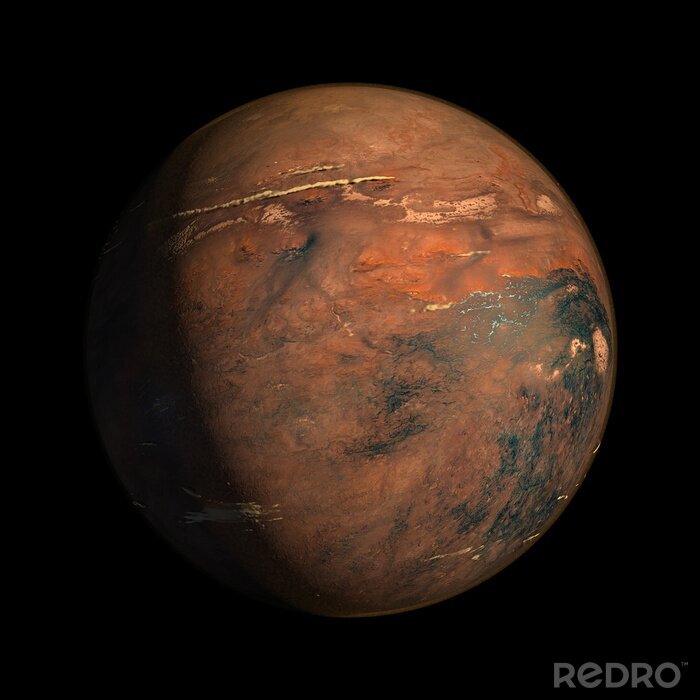 Poster  Graphismes réalistes de la planète brune et noire