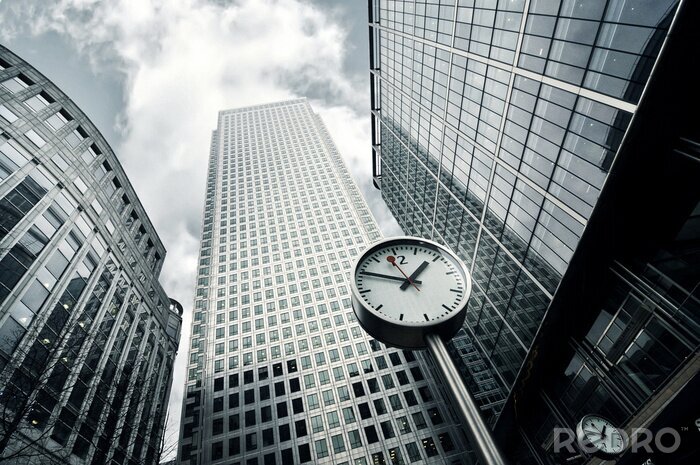 Poster  Gratte-ciel et bâtiments en noir et blanc