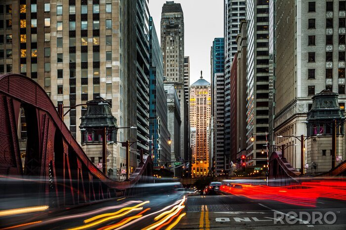Poster  Gratte-ciel et pont de Chicago