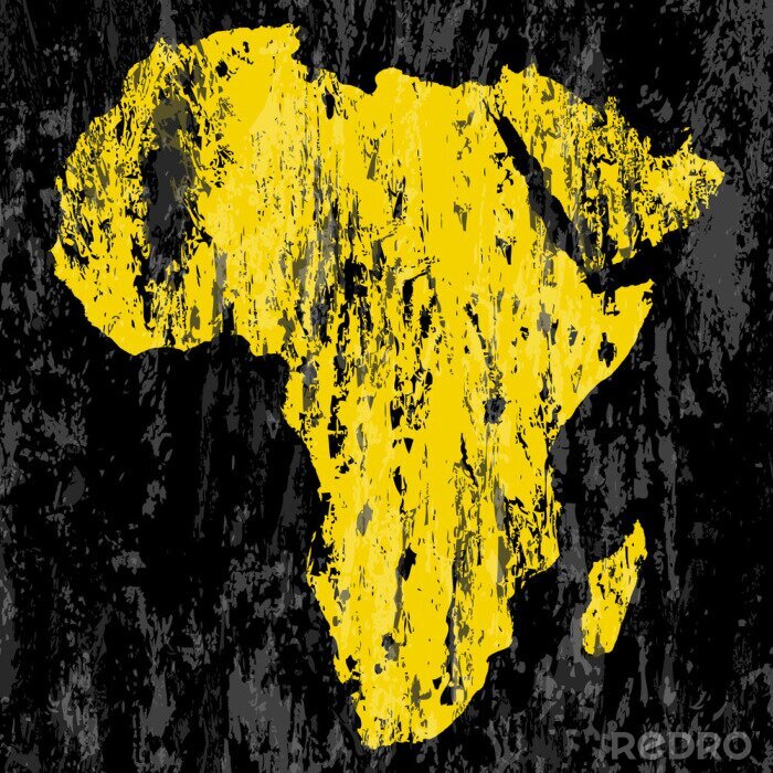 Poster  Grunge carte de l'Afrique