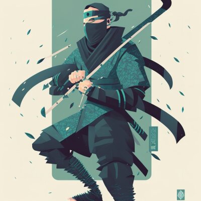 Poster  Guerrier ninja masqué