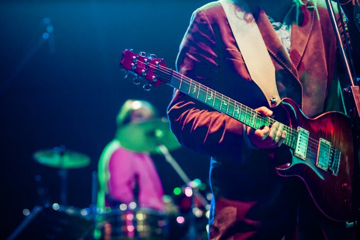 Poster  Guitariste sur scène - festival de musique d'été