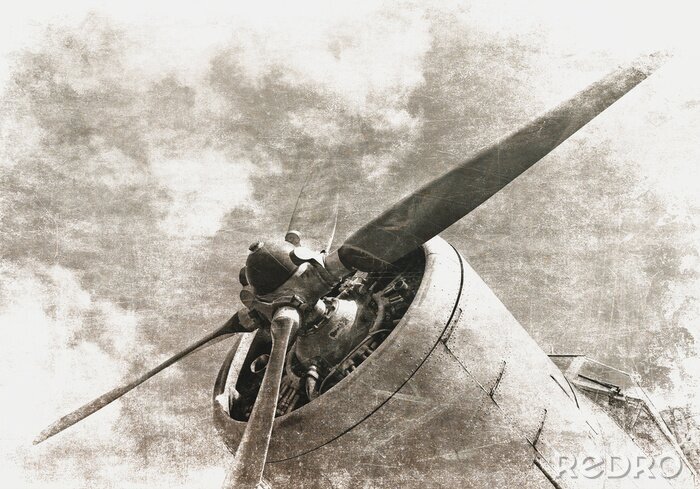 Poster  Hélice d'avion vintage
