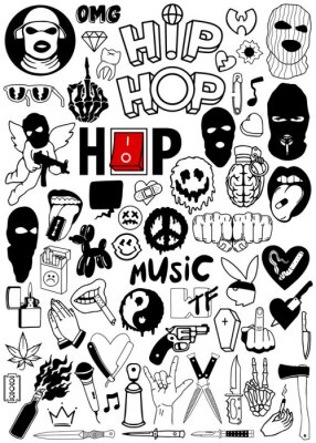 Poster  Hip Hop Vector Set