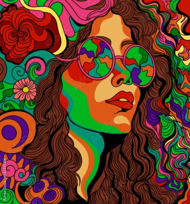Poster  Hippie coloré
