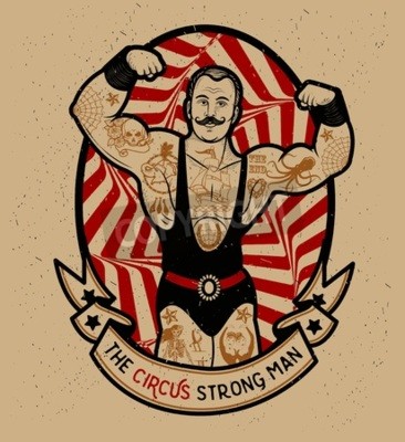 Poster  Homme fort rétro