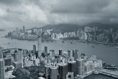 Poster  Hong Kong et les toits de la ville