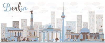Poster  Horizon de Berlin avec des peintures