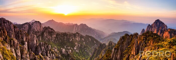 Poster  Huangshan Mountains en Chine