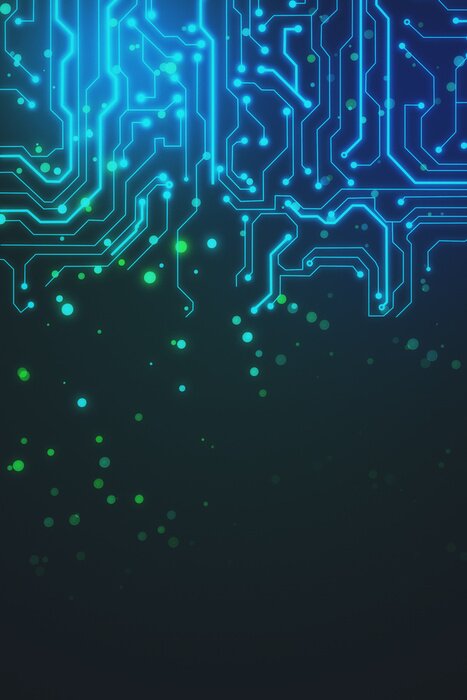 Poster  Illustration avec circuit intégré