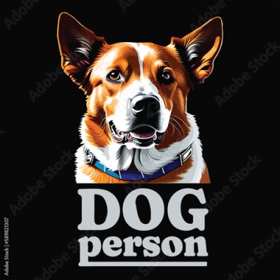 Poster  Illustration d'amant de chien avec lettrage