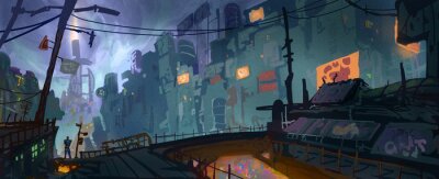 Illustration d'une ville fantastique