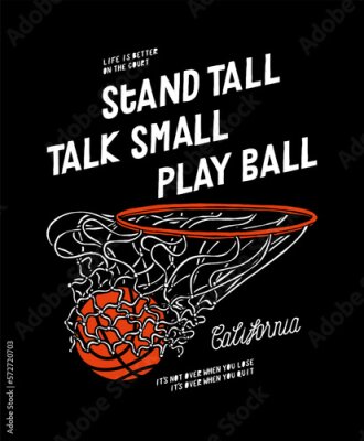 Poster  Illustration de basket-ball avec inscriptions
