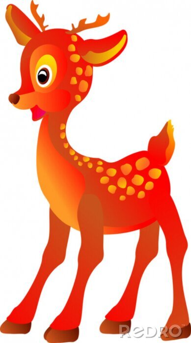 Poster  Illustration de faon joyeux pour les enfants