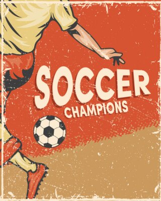 Poster  Illustration de football antique