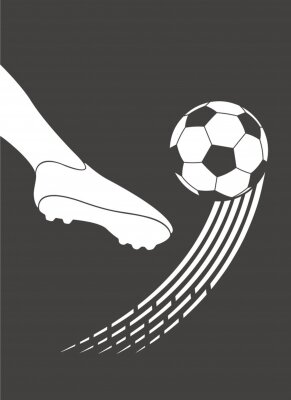 Poster  Illustration de football minimaliste