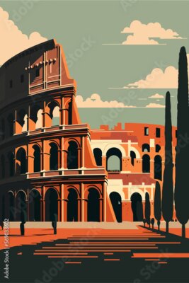 Poster  Illustration de l'architecture romaine