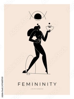 Poster  Illustration de la féminité