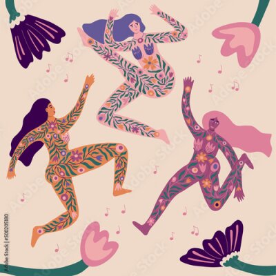 Poster  Illustration de la force des femmes