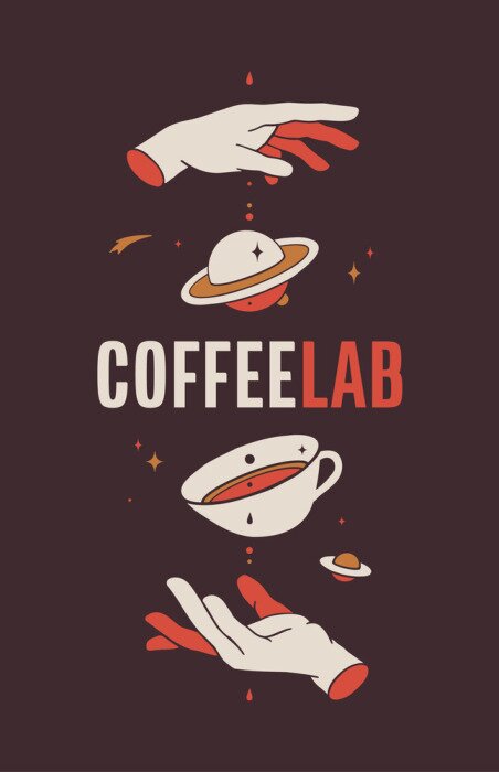 Poster  Illustration de préparation de café moderne