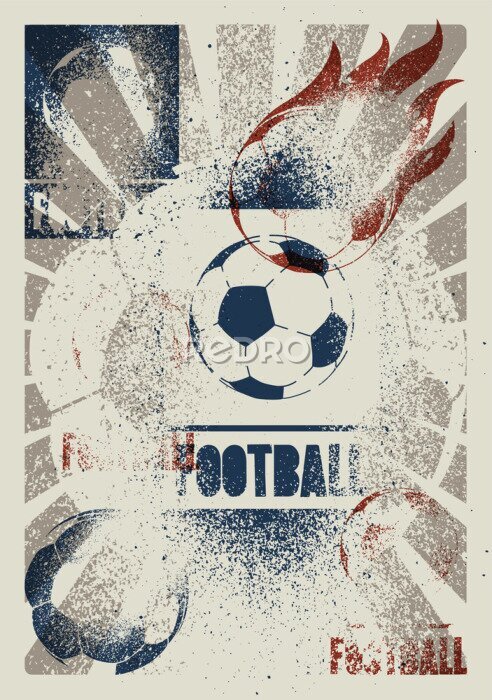 Poster  Illustration de pulvérisation de football