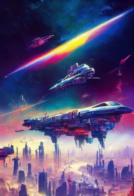 Poster  Illustration de science-fiction
