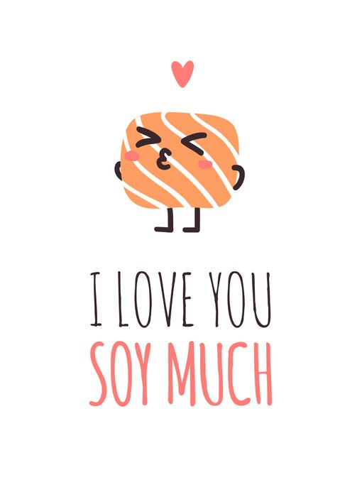 Poster  Illustration drôle de sushi