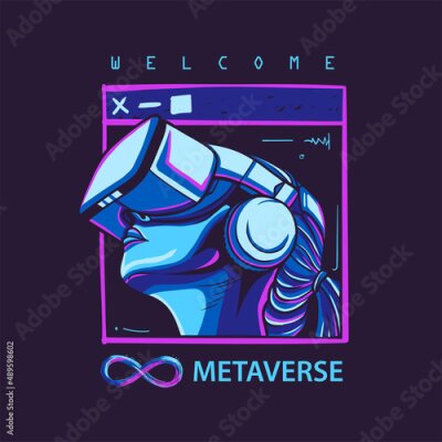 Poster  Illustration du métaverse