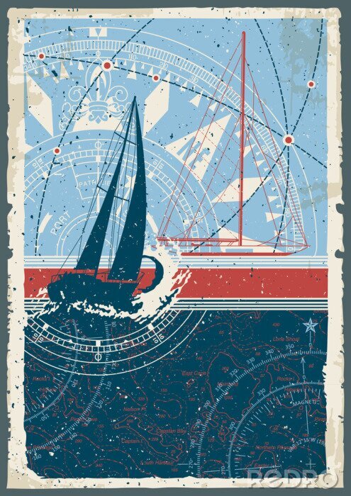 Poster  Illustration maritime vintage