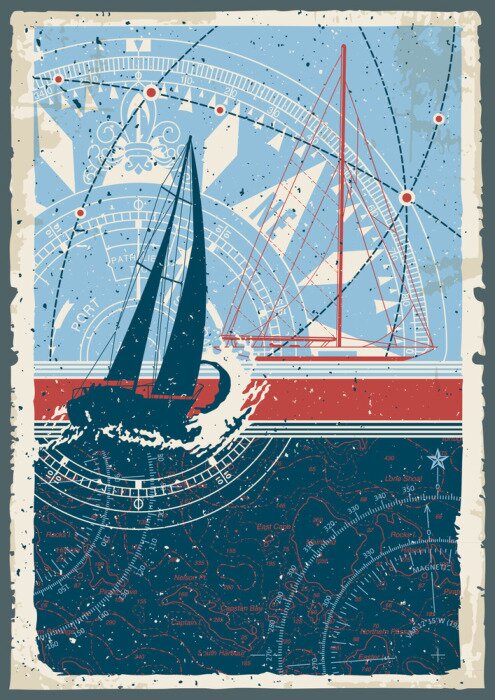 Poster  Illustration maritime vintage