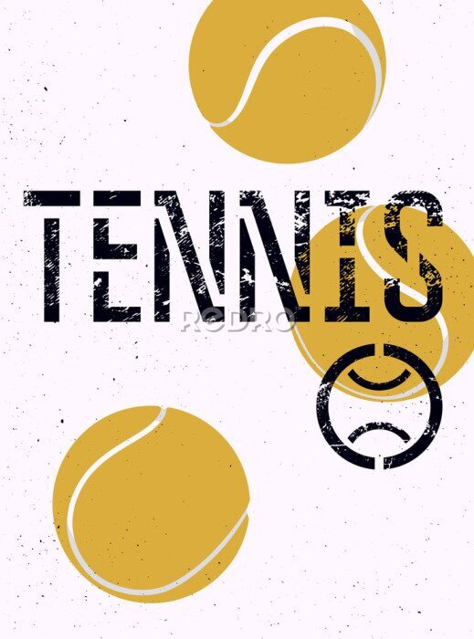 Poster  Illustration pour les fans de tennis