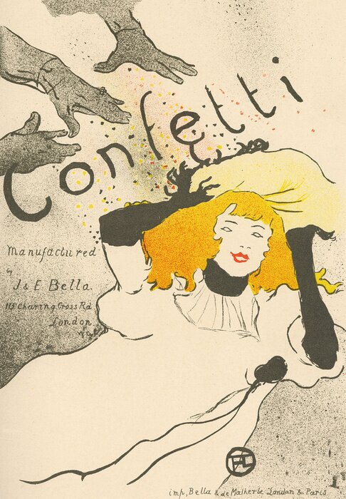Poster  Illustration publicitaire de confettis