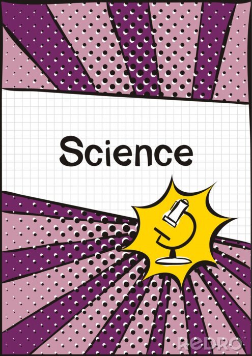 Poster  Illustration scientifique dans un style pop art