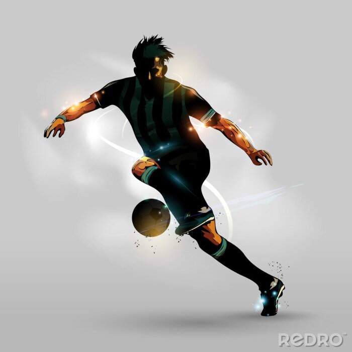 Poster  Image de Messi sur fond blanc