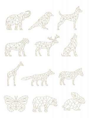Images géométriques d'animaux