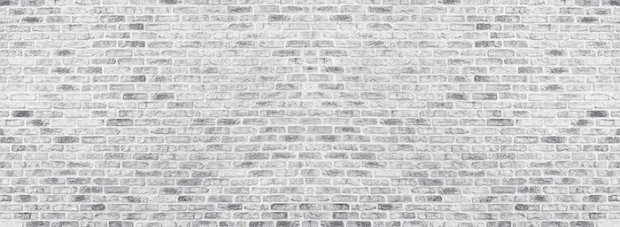 Poster  Imitation brique blanche et grise