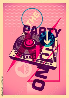 Poster  Impression disco vintage