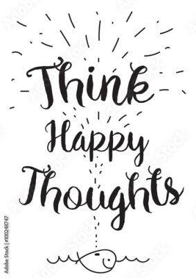 Poster  Inscription inspirante Pensées positives