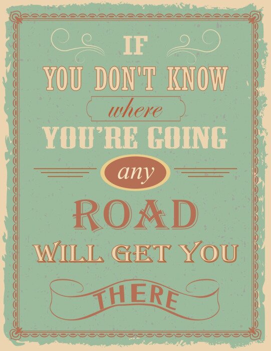 Poster  Inscription motivante dans un style rétro