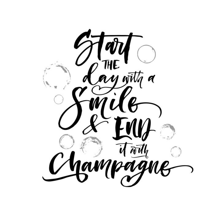 Poster  Inscription noire sur le fait de garder le sourire