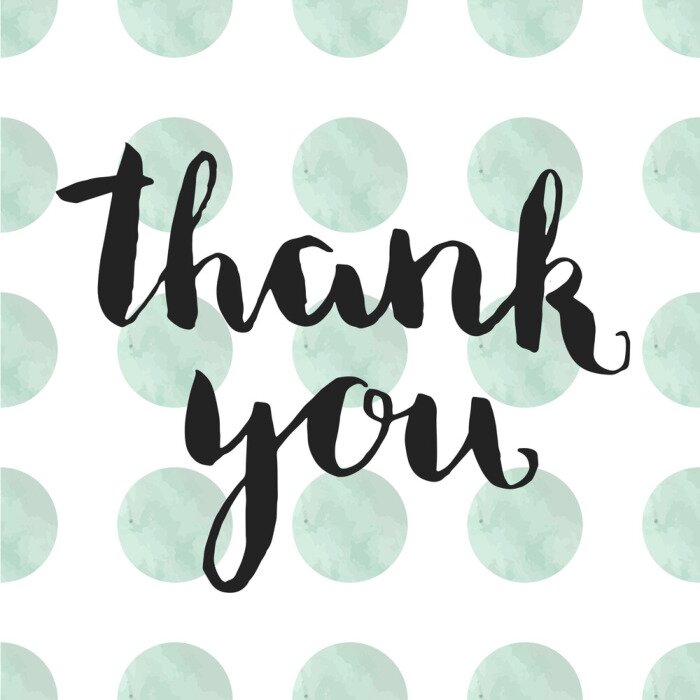Poster  Inscription typographique merci