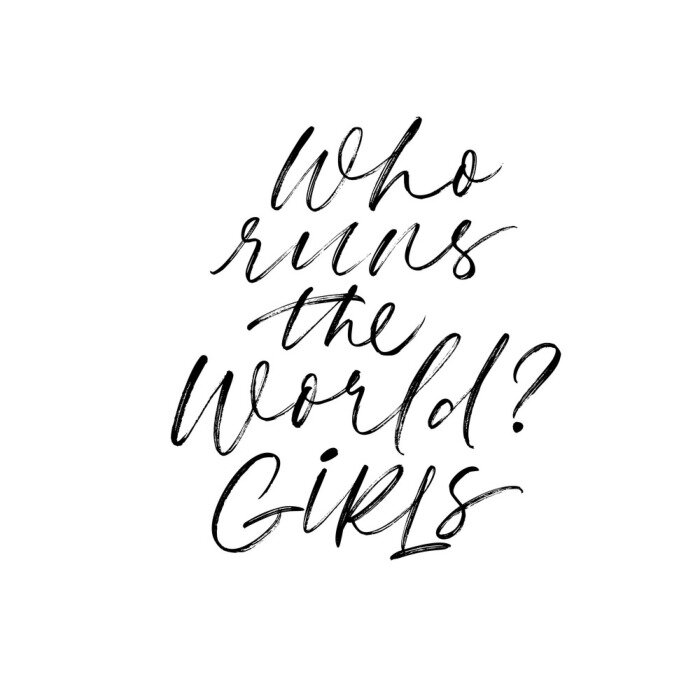 Poster  Inscription typographique sur les femmes