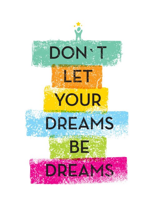 Poster  Inscription typographique sur les rêves