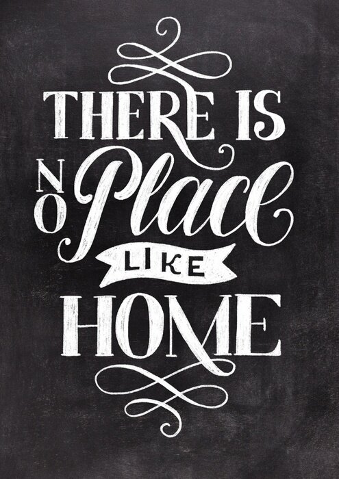 Poster  Inscriptions en noir et blanc sur la maison