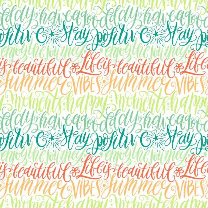 Poster  Inscriptions multicolores sous forme d'arc-en-ciel